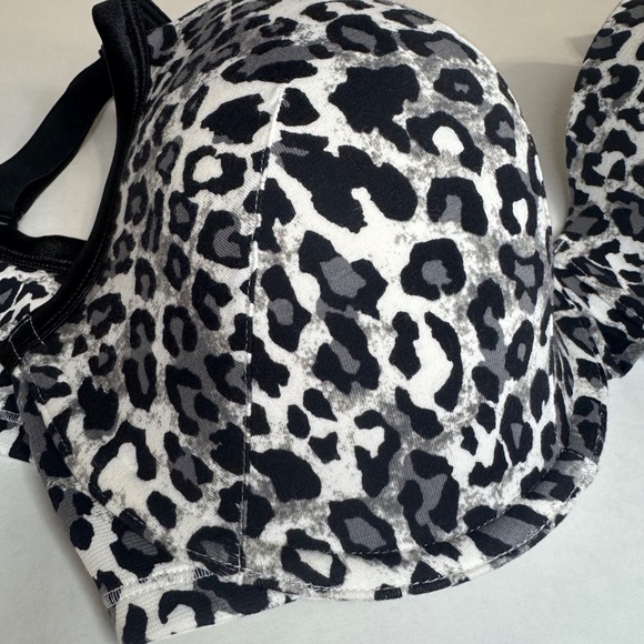 CACIQUE Plus Sz 44D/Leopard Print/ Padded Cups/Blk Straps/Underwire Bra/NWT - Picture 6 of 8